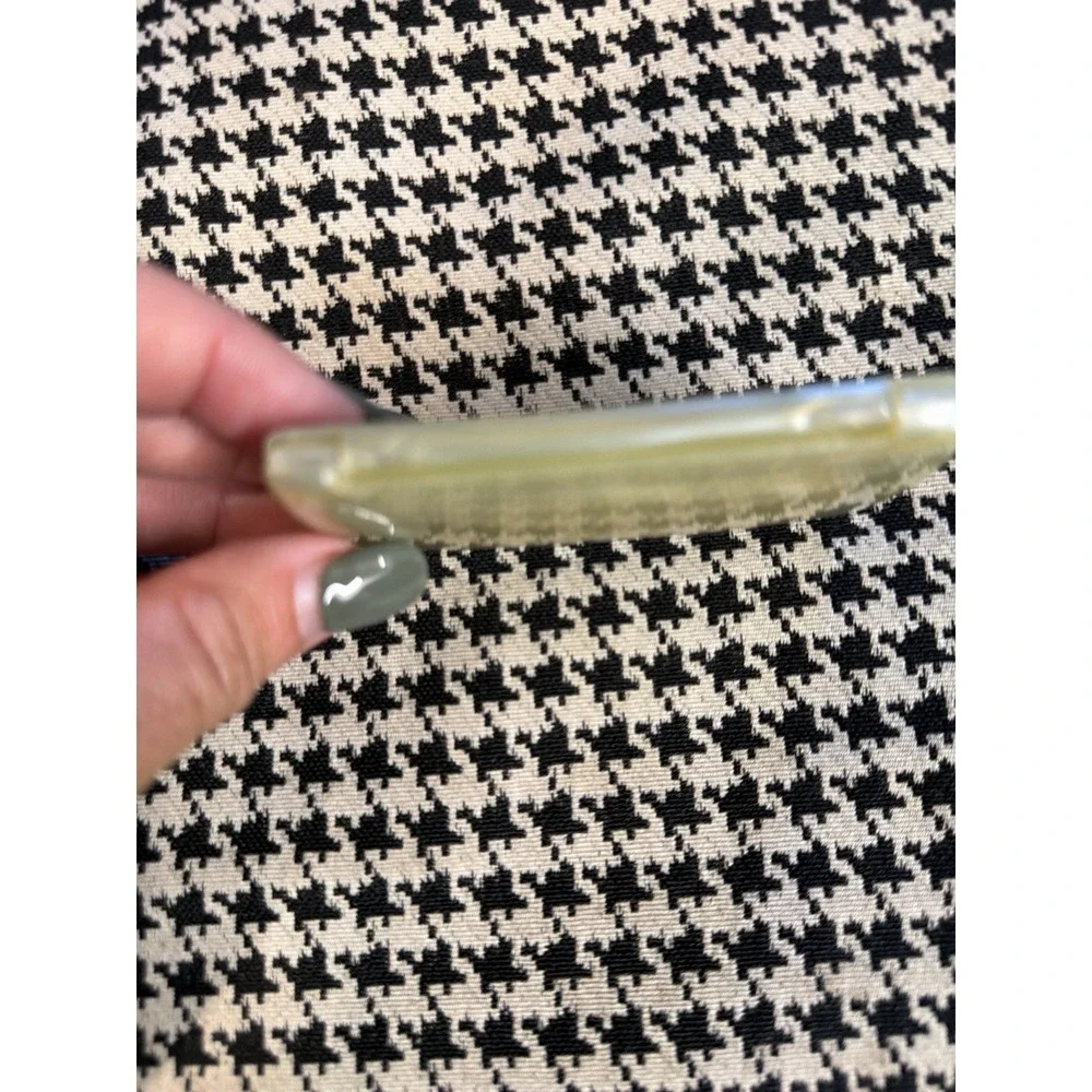 Frosted Lucite/Celluloid Compact Mirror Double‎ Sided Vanity Purse Mirror Vtg
